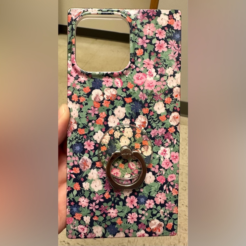 Flaunt SQUARE® Floral iPhone 14 Pro Max Case w/phone ring